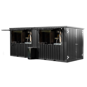 Bar Contenedor Plegable XL 6×2 metros Negro RAL 9005