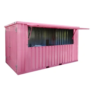 Bar Contenedor plegable 4×2 metros Rosado RAL 3015