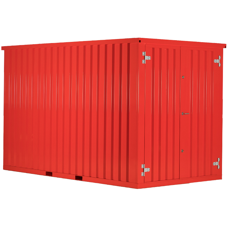 Contenedor 6 pies desmontable rojo RAL 3020
