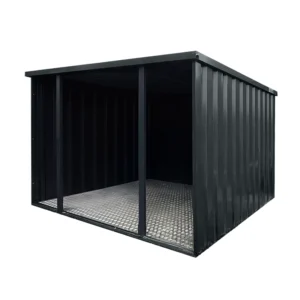 3 x 2 XL FOCO Contenedor Open Side RAL 9005